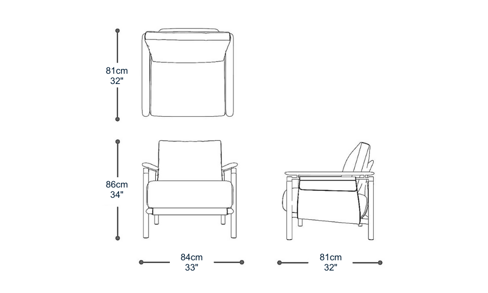 Image of the main dimensions of the product